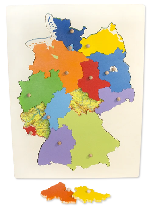 Deutschland Holzpuzzle mit Karte