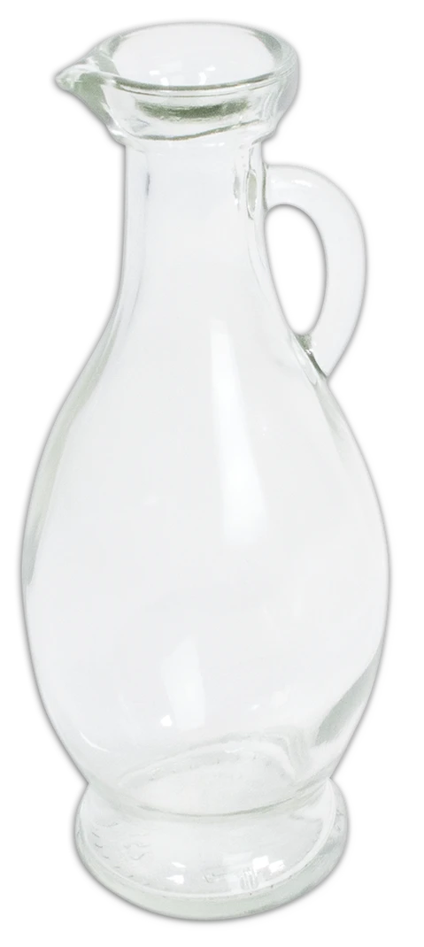 Glasflasche mit Schnabel und Henkel