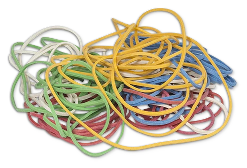 Gummiringe in 5 Farben und unterschiedlichen Größen
