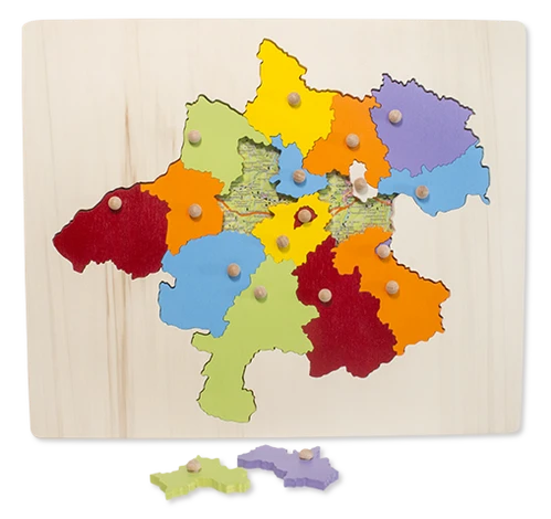 Oberösterreich Holzpuzzle mit Karte