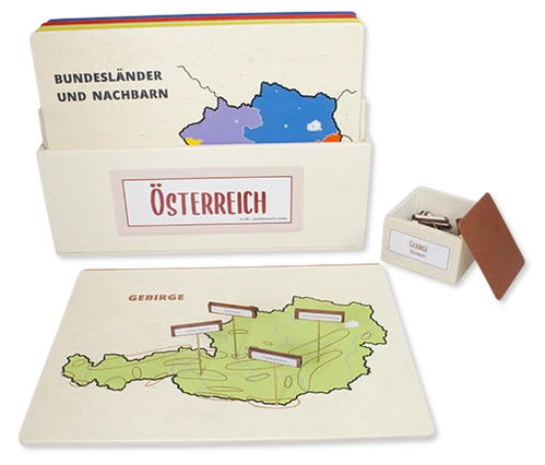 Österreich Steckkarten aus Holz